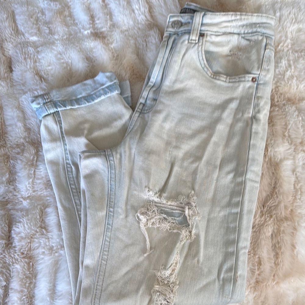 Light Blue Distressed Women Jeans
